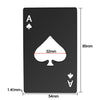 1Pcs Creative Poker Shaped Bottle Can Opener Stainless Steel Credit Card Size Bar Restaurant Beer Metal Opening Tool Gift